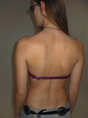 PROD 2025-1 Velvet Dot Bandeau Top/ Wine Red (With Positioning Brooch)