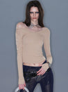 PROD 2025-2 Basic V-Neck Long-Sleeve/ Beige