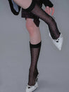 PROD 2025-2 Black / One size / In-stock French Shimmer Polka Dot Stockings Socks