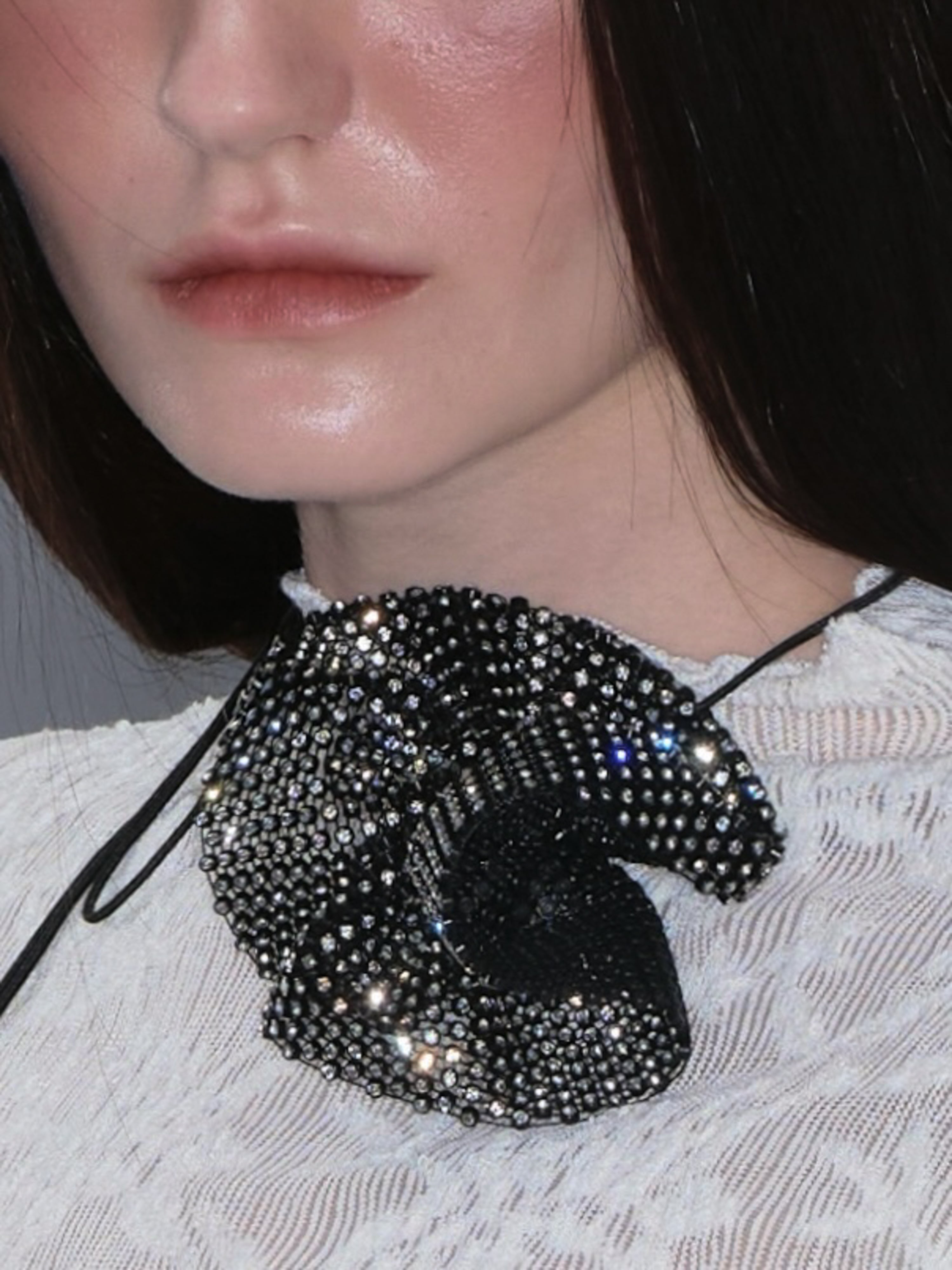  Pre-order20%Off (7-14days) Rhinestone Black Dahlia Necklace