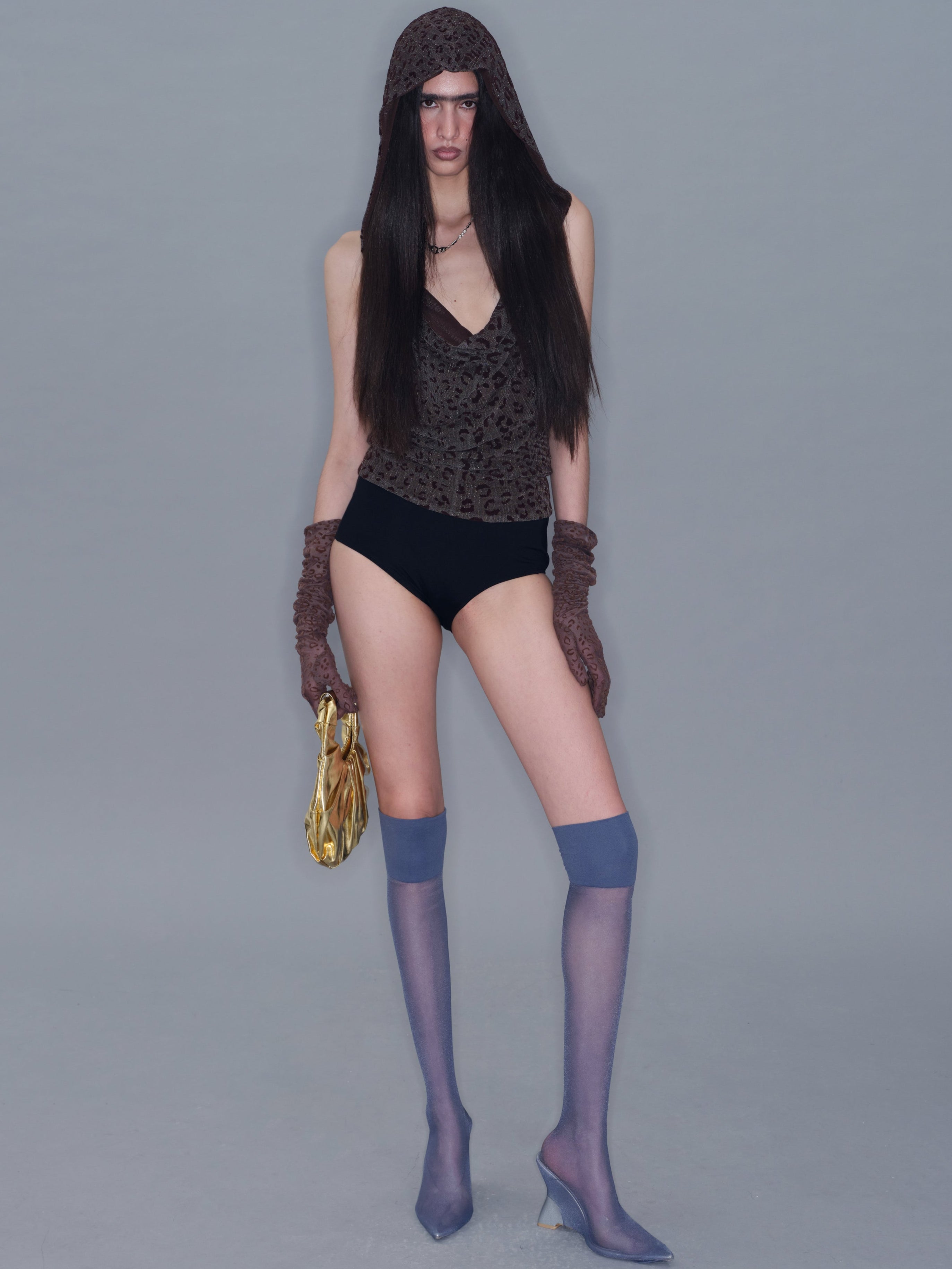 PROD 2025-2 Blue / One size / Pre-order20%Off (7-14days) Oily Slim Thigh High Stockings