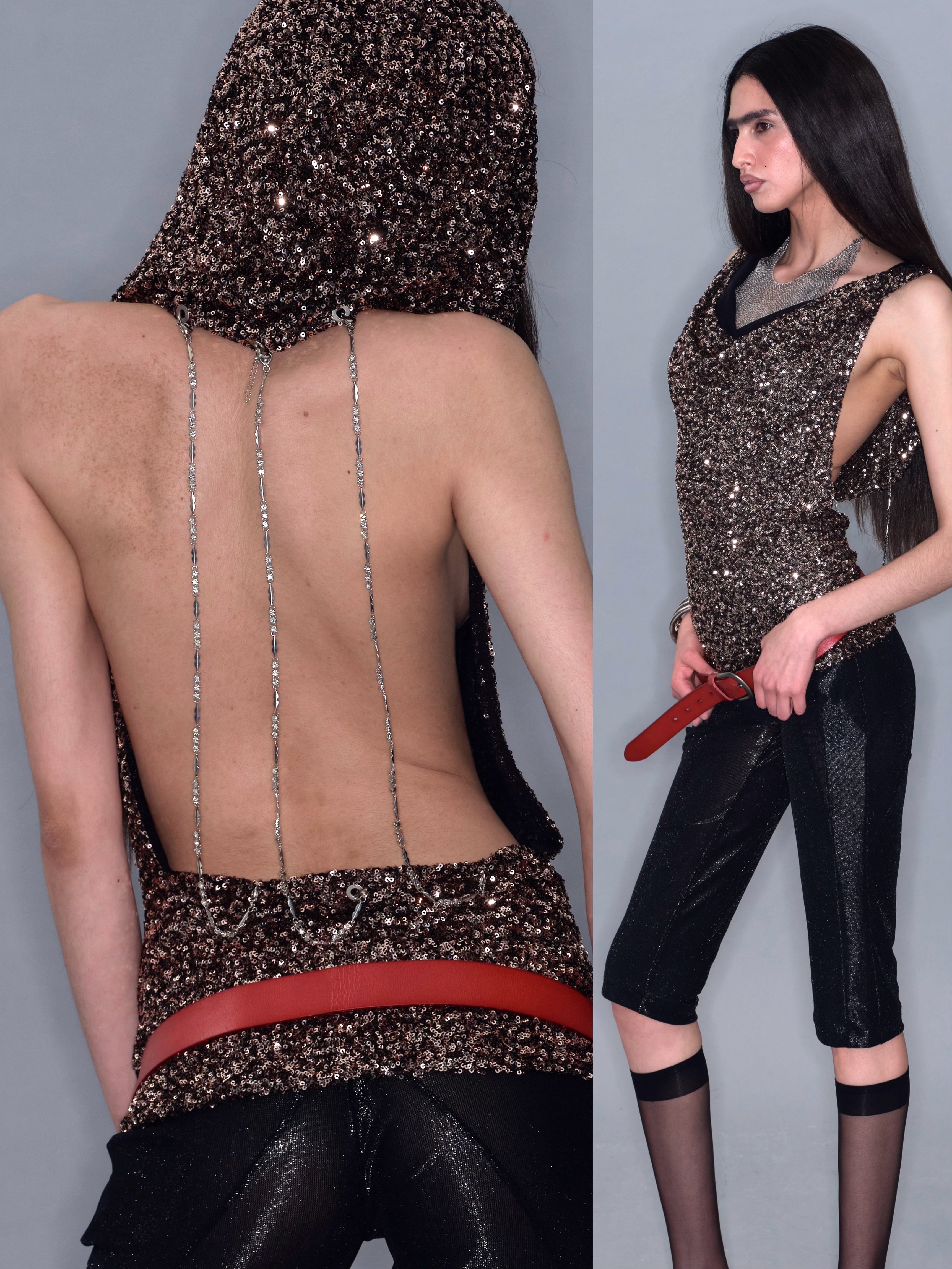  Pre-order20%Off (7-14days) Sparkle Hooded Tank