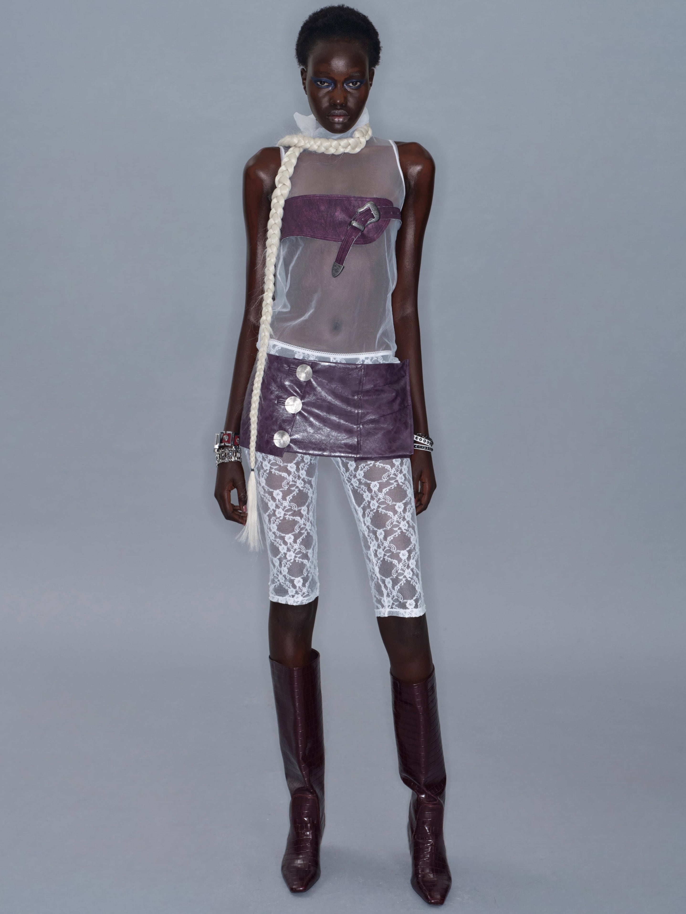 PROD 2025-2 Dark purple / One size / In-stock Buckle Strap Belt/ Dark Purple