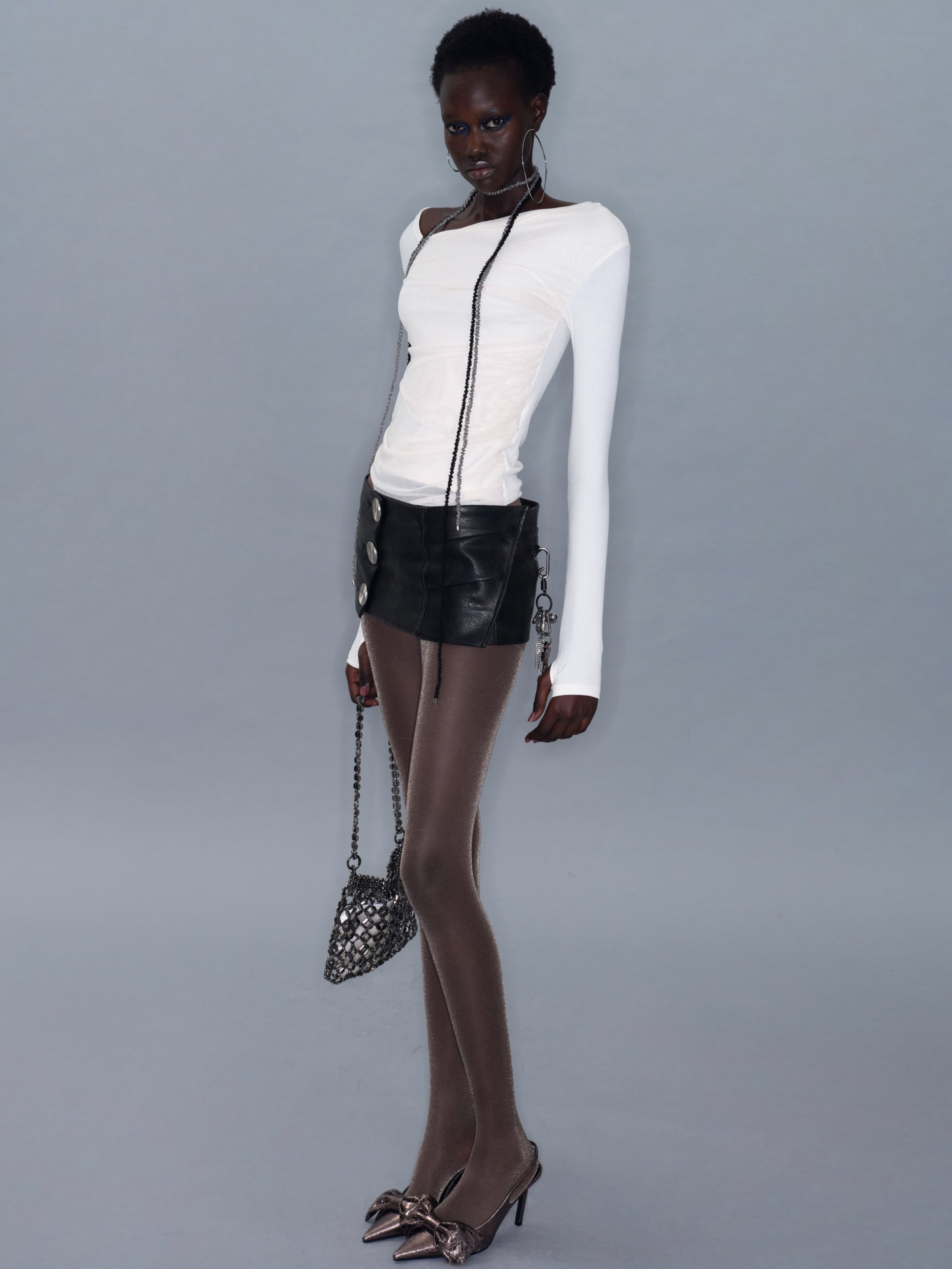 PROD 2025-2 Drape Shoulder Long-sleeve/ Apricot