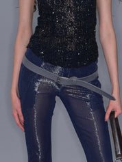 PROD 2025-2 Gray / One size / In-stock Classic Solid Color Belt