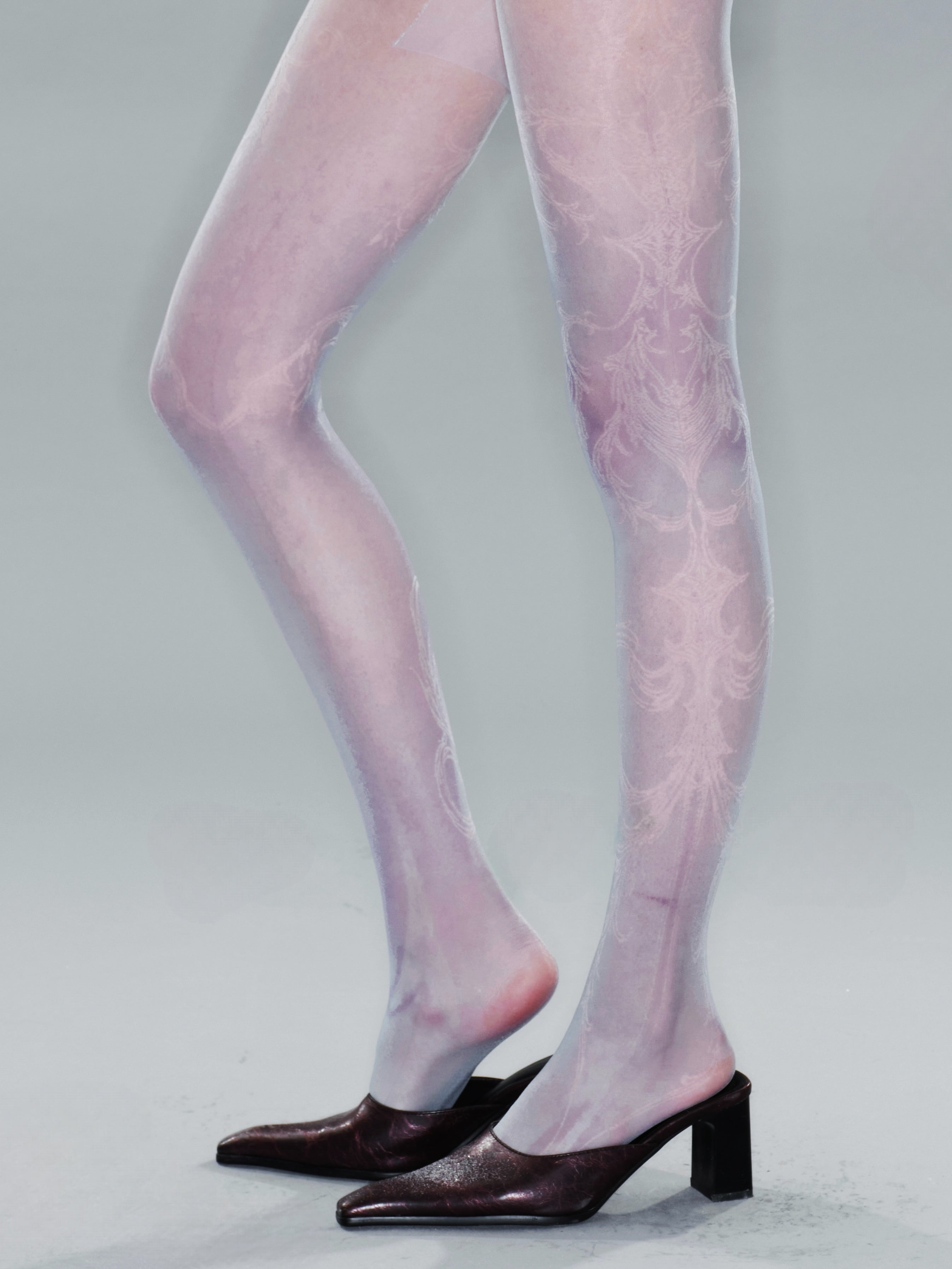  Pre-order20%Off (7-14days) Sheer Totem Print Tights