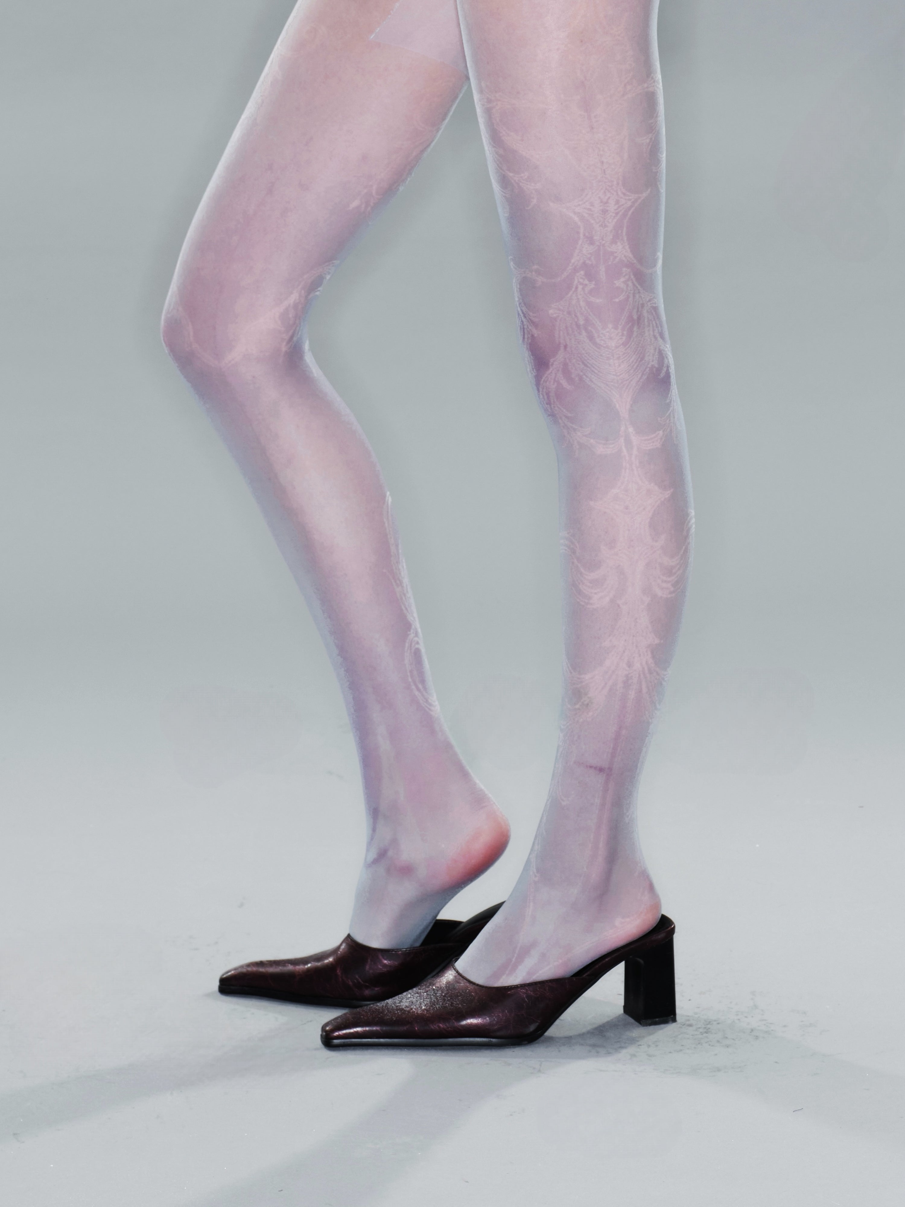  Pre-order20%Off (7-14days) Sheer Totem Print Tights