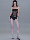 PROD 2025-2 Gray / One size / Pre-order20%Off (7-14days) Sheer Totem Print Tights