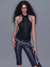 PROD 2025-2 High-Neck Sequin Tank Top