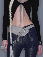 PROD 2025-2 Khaki / One size / Pre-order 20%Off (10-20days) Buckle Strap Belt/ Khaki