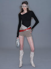 PROD 2025-2 Khaki / One size / Pre-order 20%Off (10-20days) Buckle Strap Belt/ Khaki