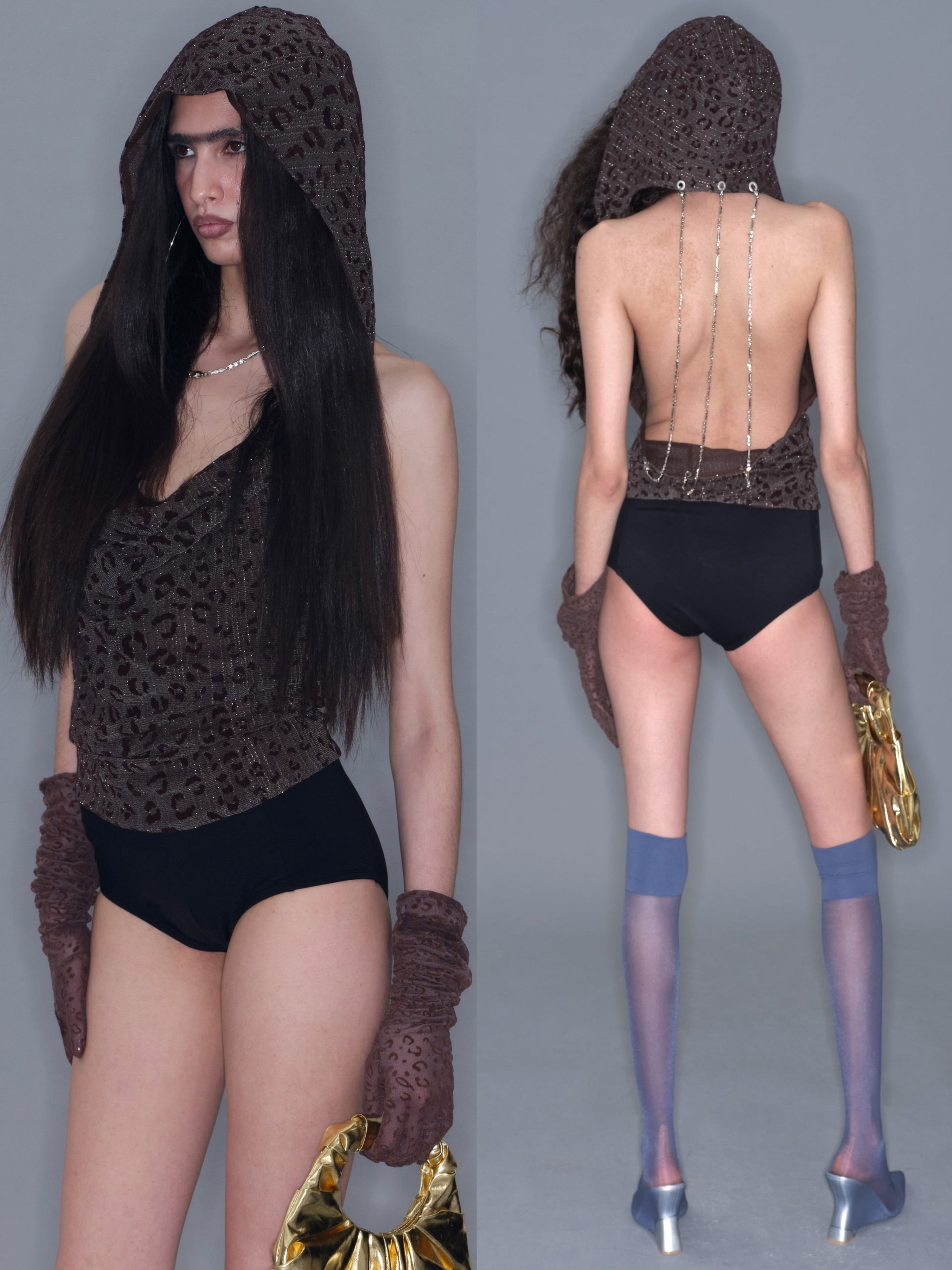  In-stock Leopard Print Hooded Tank