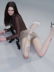 PROD 2025-2 Light gray / One size / In-stock Fruits Print Stockings