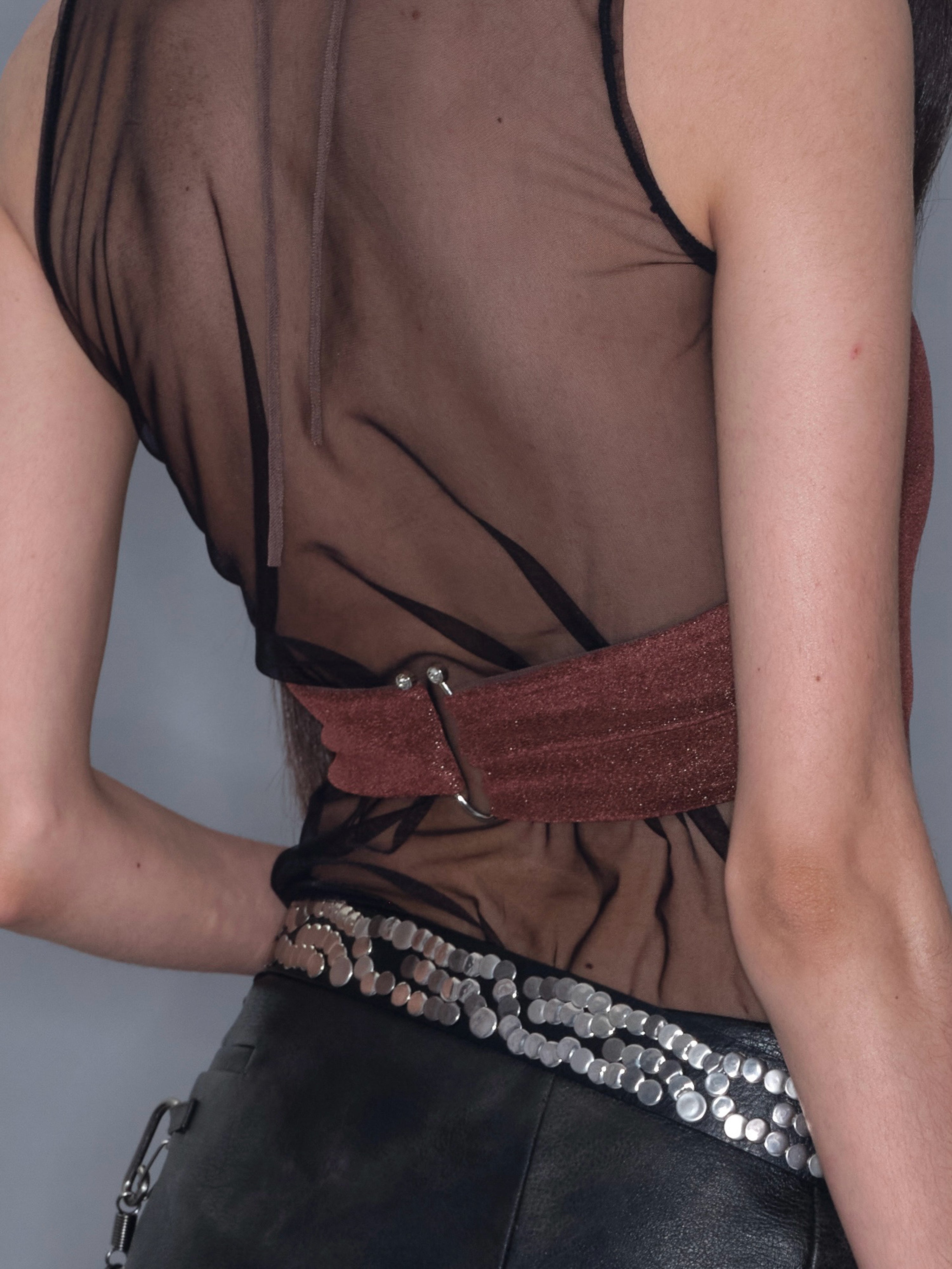 PROD 2025-2 Mesh High-Neck Tank Top/ Black