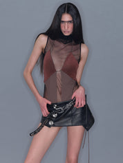 PROD 2025-2 Mesh High-Neck Tank Top/ Black