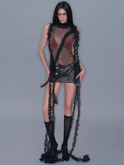 PROD 2025-2 Mesh High-Neck Tank Top/ Black