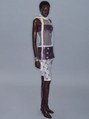 PROD 2025-2 Mesh Lace Cropped Leggings/ White