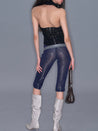 PROD 2025-2 Metallic Mid-Length Shorts/ Blue