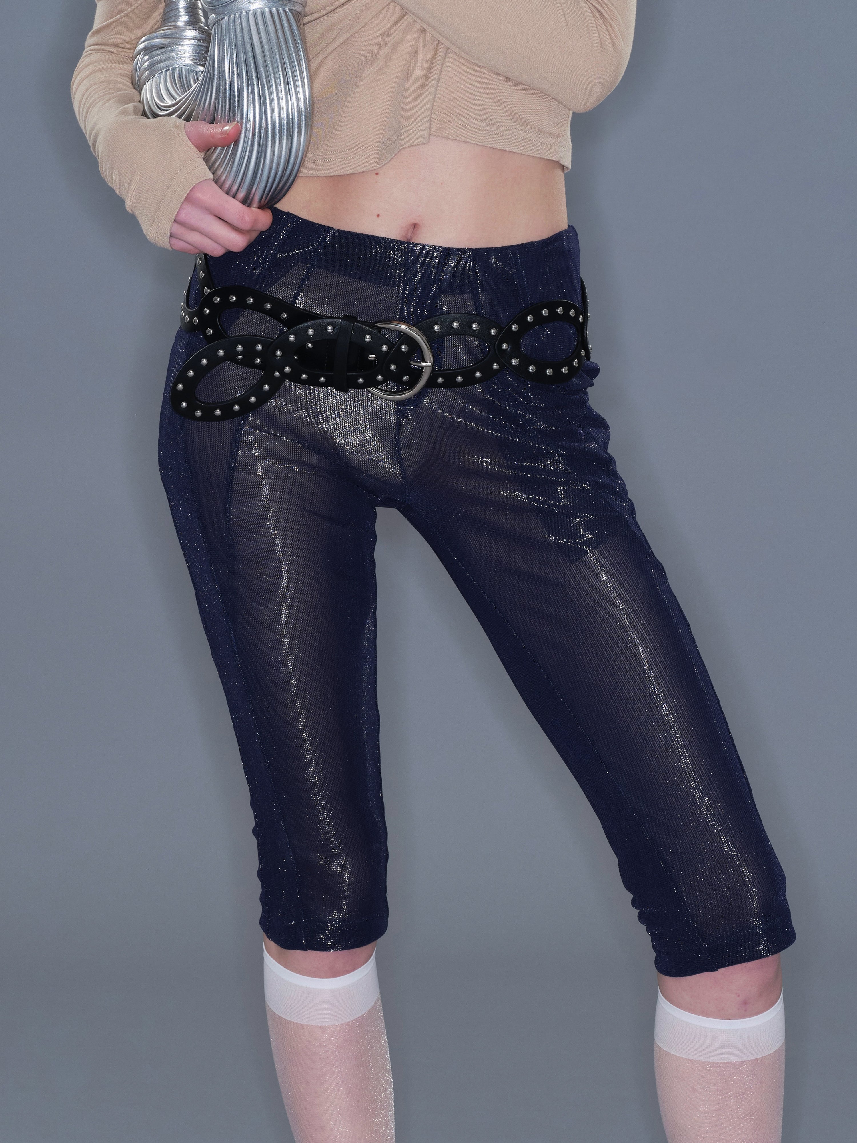 PROD 2025-2 Metallic Mid-Length Shorts/ Blue