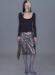 PROD 2025-2 Multiway Round Neck Beaded Knit Top