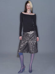 PROD 2025-2 Multiway Round Neck Beaded Knit Top