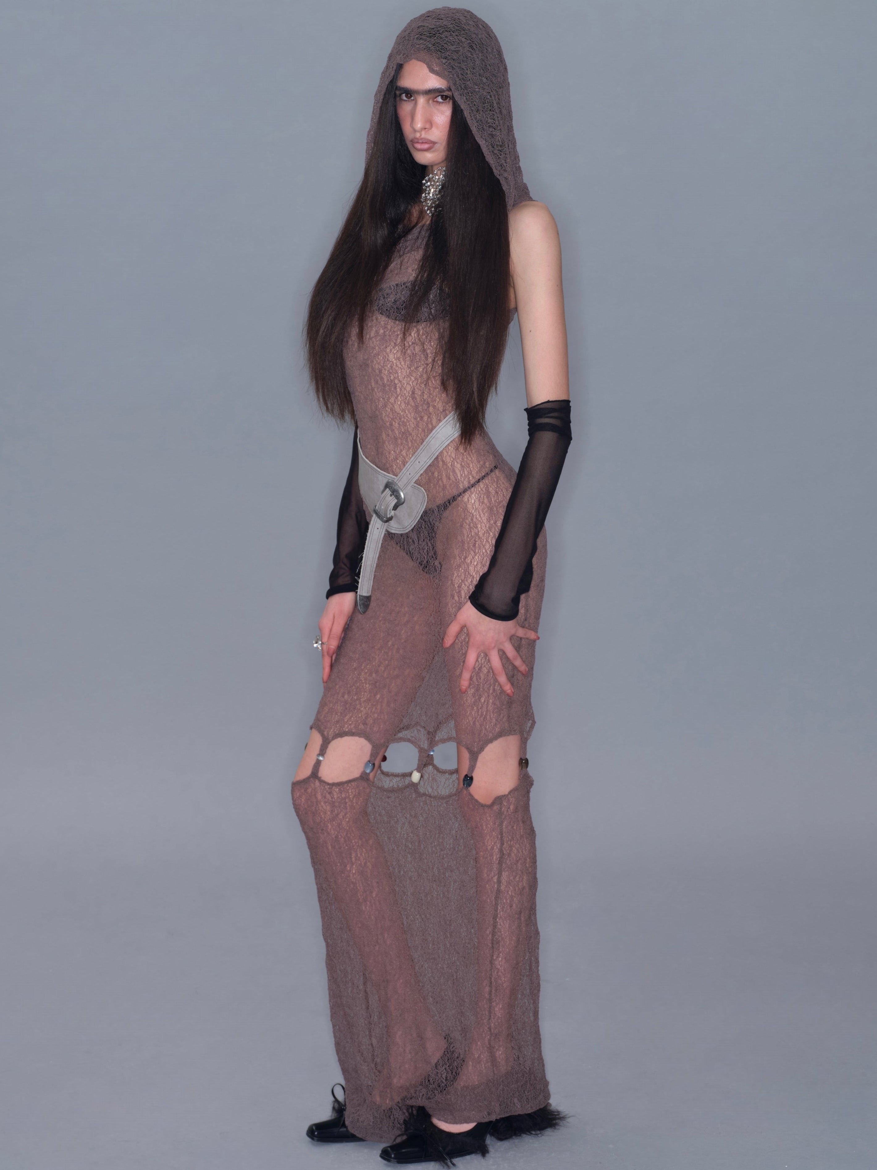  Pre-order20%Off (7-14days) Sheer Beaded Maxi Dress