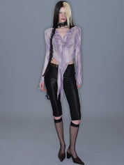 PROD 2025-2 Petal Sheer Mesh Tie Top