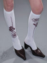 PROD 2025-2 Rose A / One size / Pre-order20%Off (7-14days) Roses 120D Velvet High-Knee Stockings