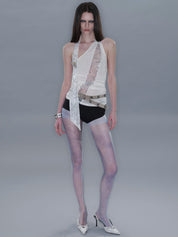 PROD 2025-2 Rose Crystal-Embellished Halter Top