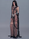 PROD 2025-2 Sheer Beaded Maxi Dress