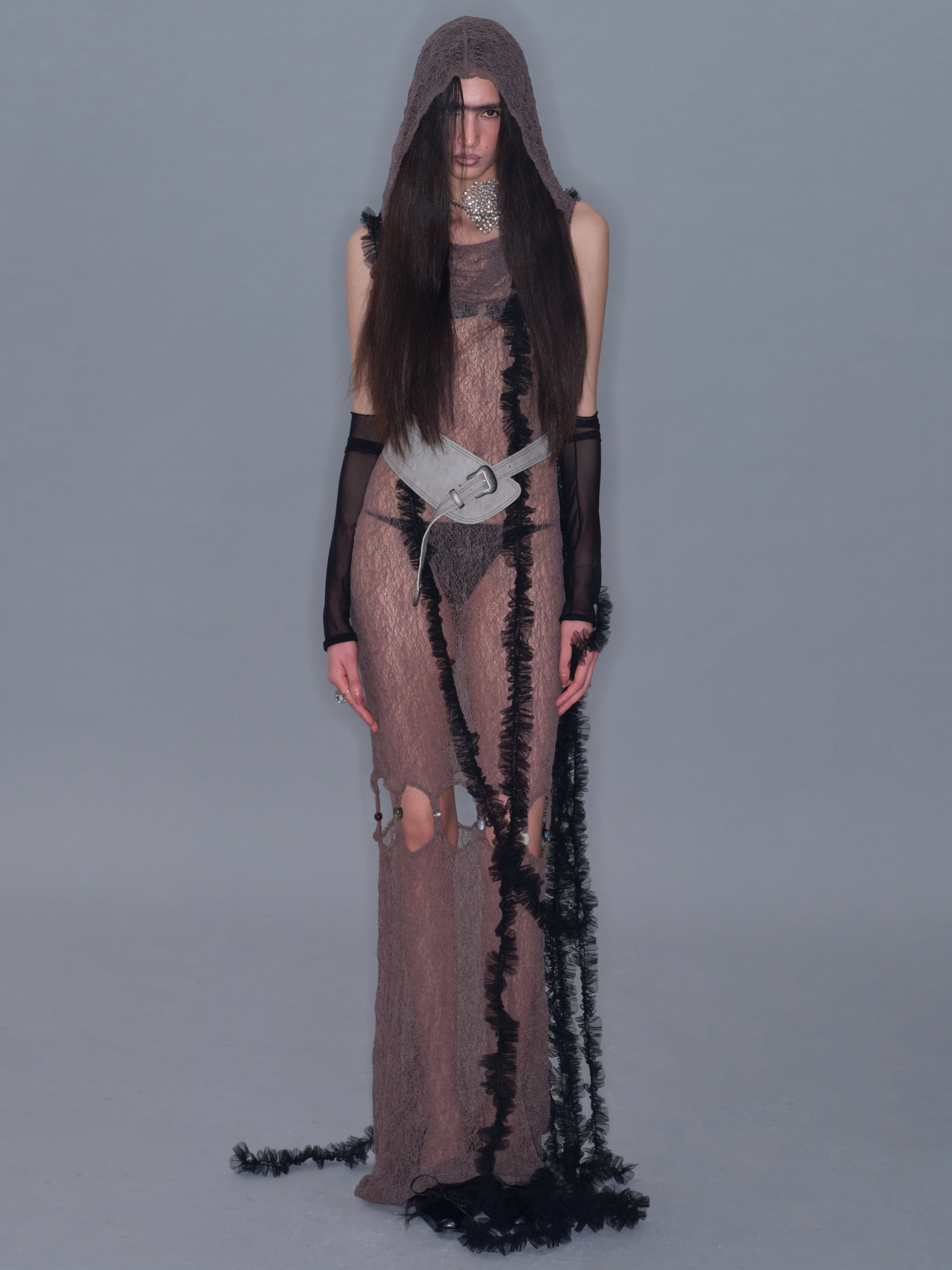 PROD 2025-2 Sheer Beaded Maxi Dress