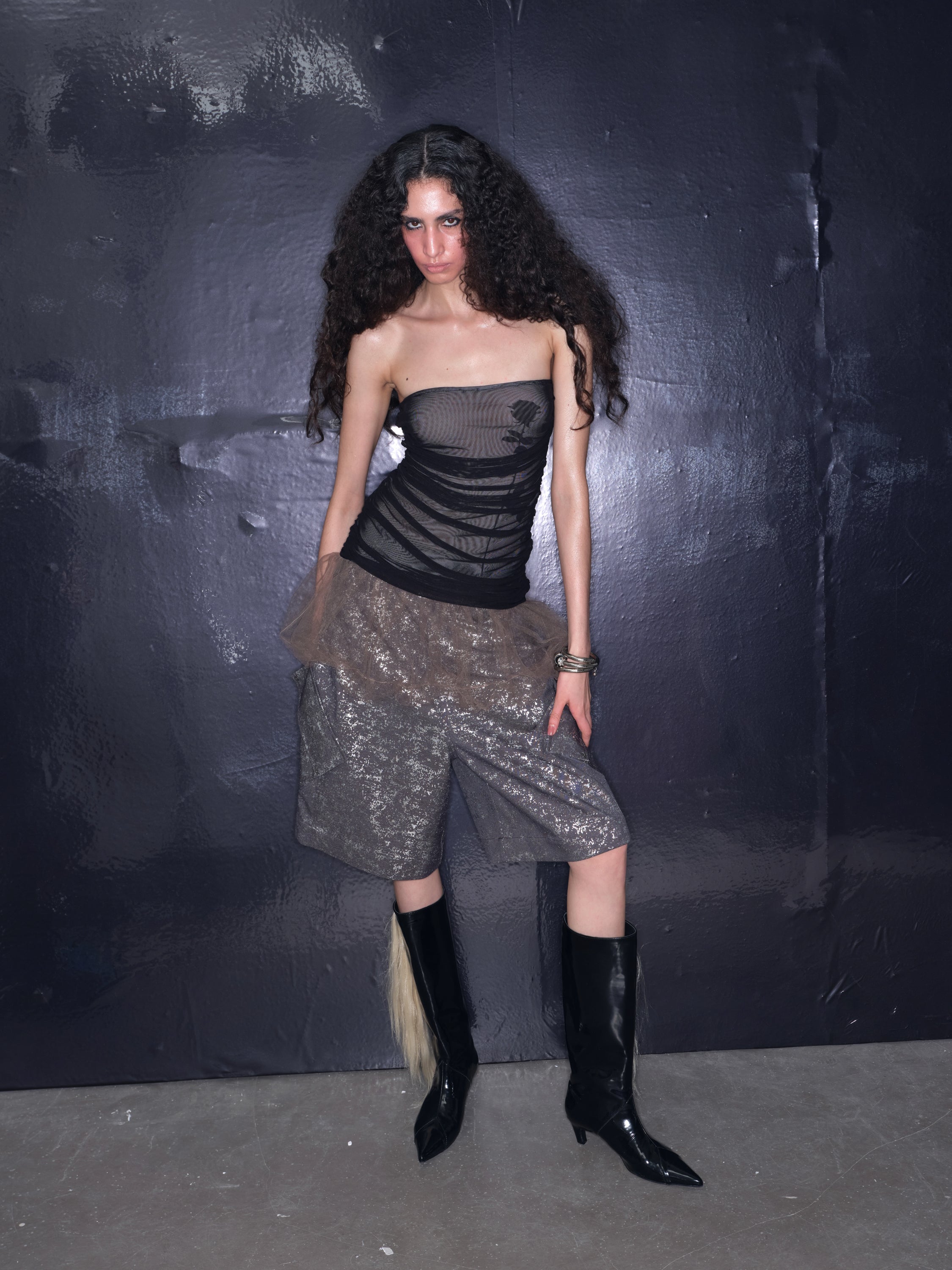 black bubble hem dress Amelia Maxi / | MESHKI loves this dress for its versatility and style. Black Bubble Hem Spaghetti Strap