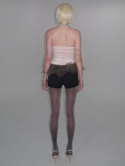 PROD 2025-2 Sheer Bubble Hem Dress/ White