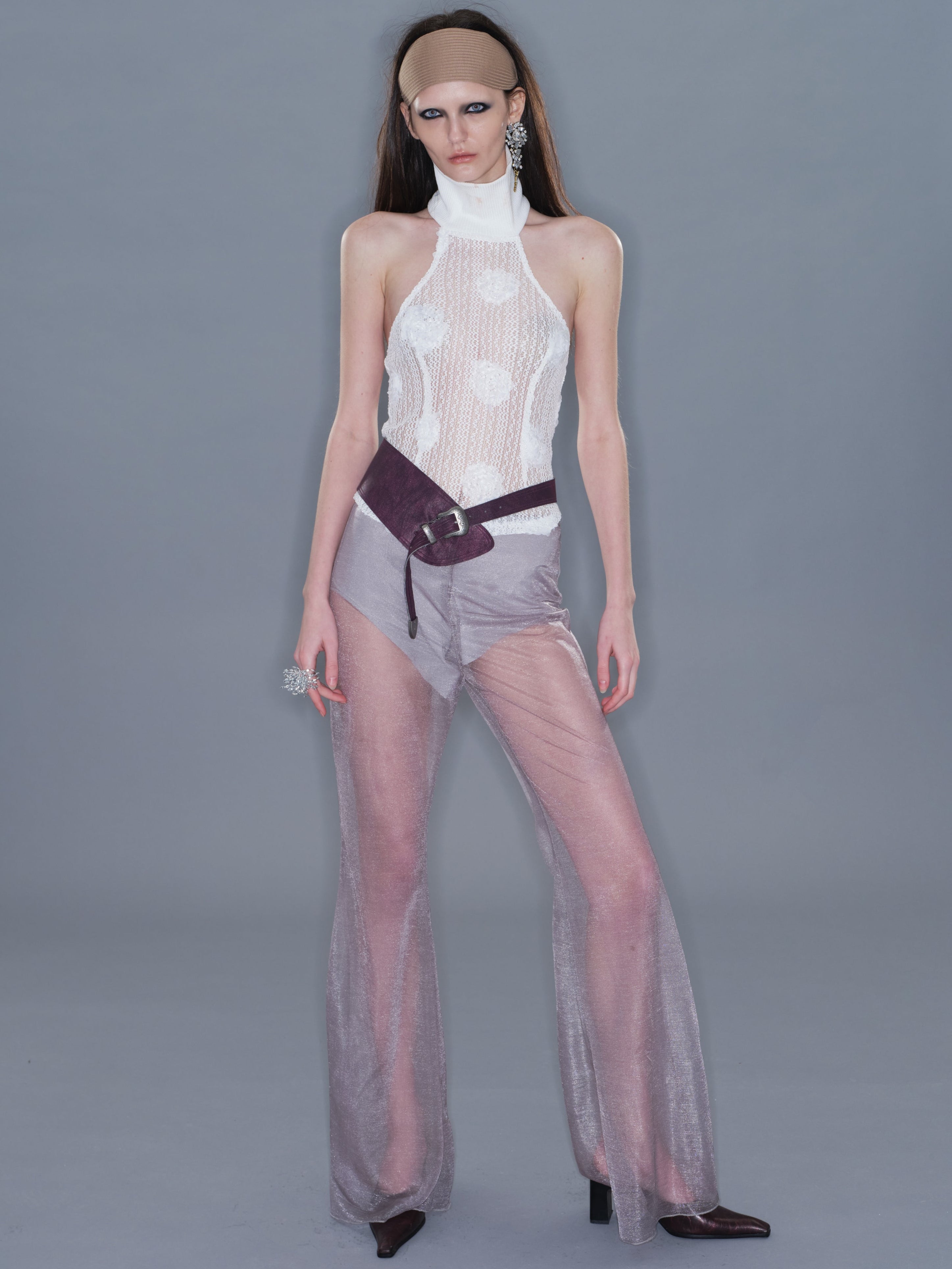 PROD 2025-2 Sheer Casual Flared Pants