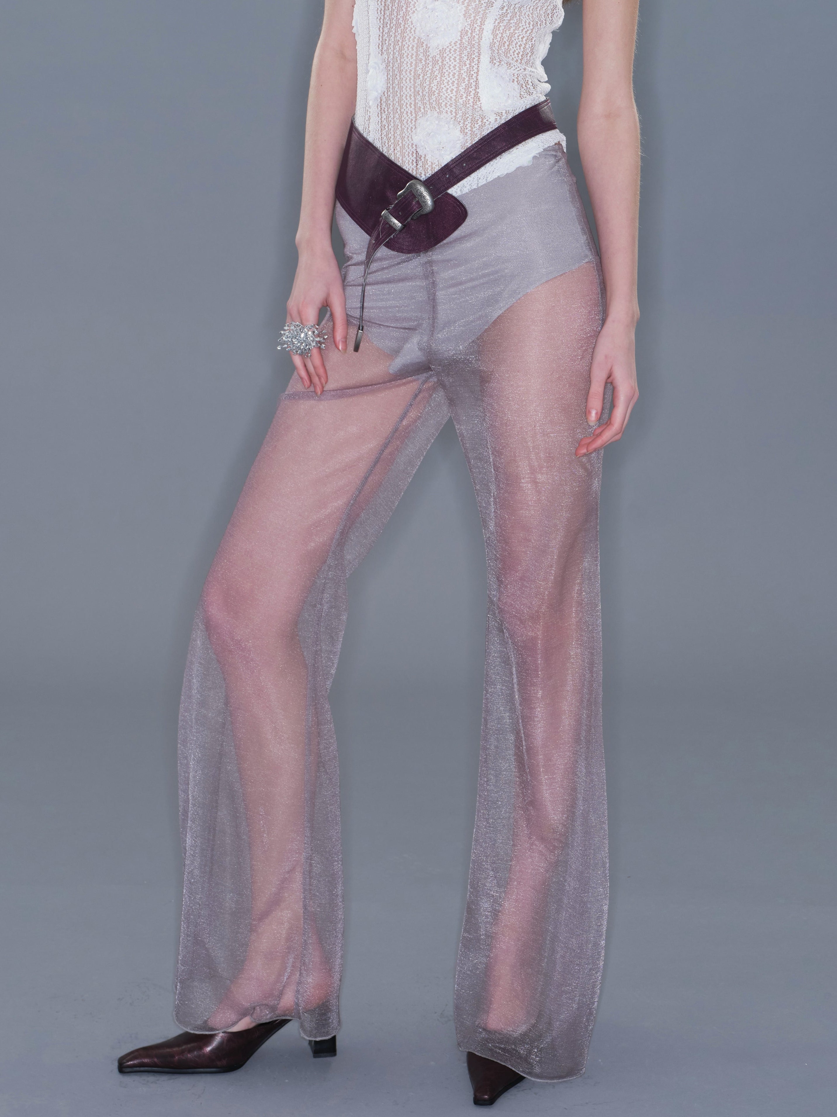 PROD 2025-2 Sheer Casual Flared Pants