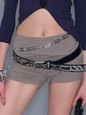 PROD 2025-2 Silver / One size / Pre-order20%Off (7-14days) Metallic Thin Waist Chain