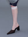 PROD 2025-2 White / One size / In-stock Classic Oily Slim Stockings Socks