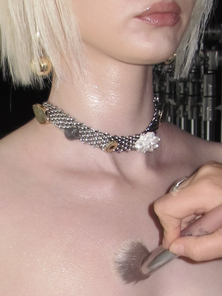 PROD 2026Fall Silver / In-stock Mixed Charm Chain Choker