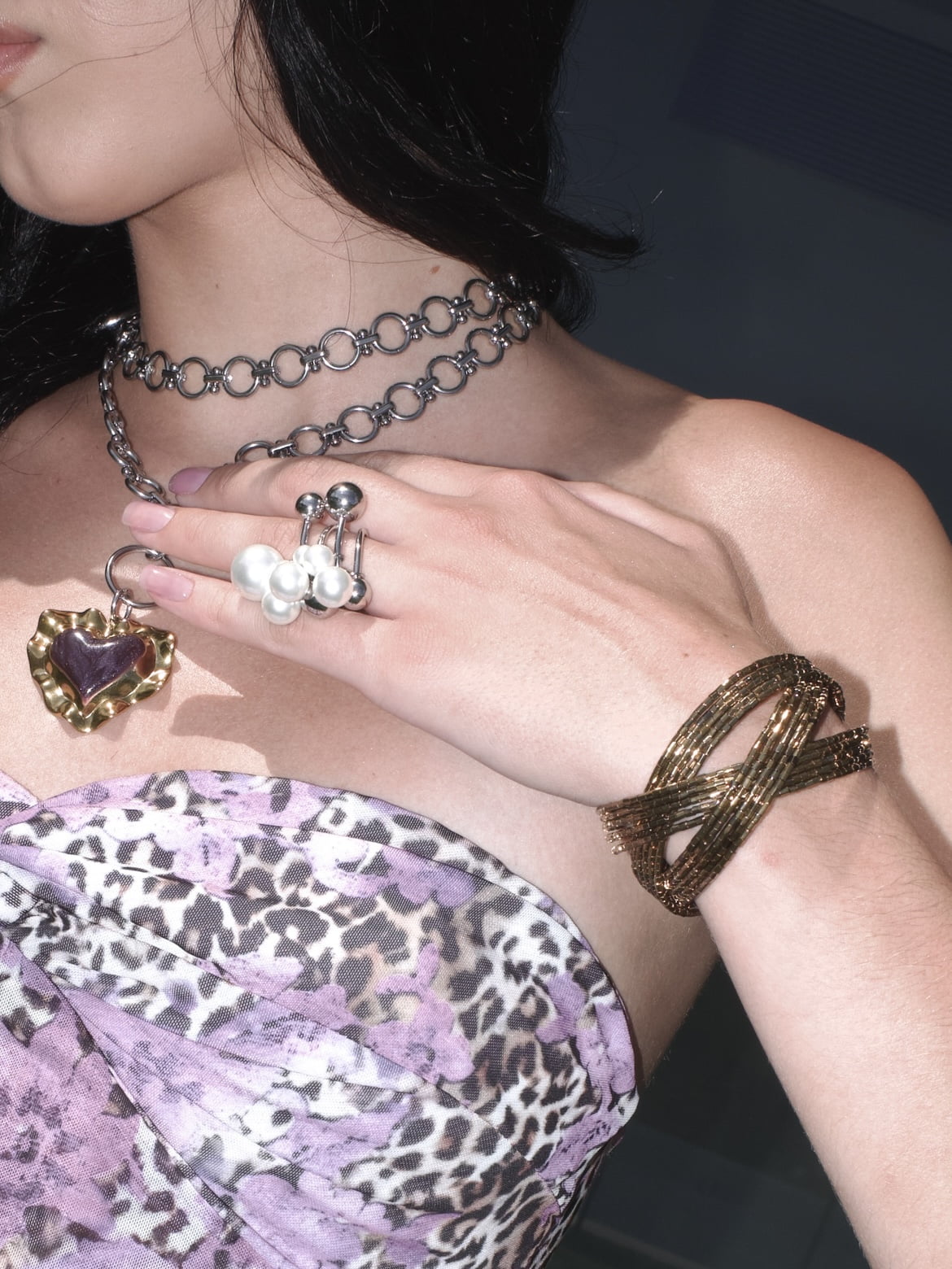 PROD 2026Fall Silver / In-stock Orbit Faux Pearl Ring