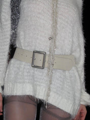 PROD 2026Fall White / One size / In-stock Harper Faux Suede Belt