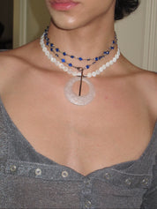 PROD 2PC Set Vesper & Halo Layered Necklace Set