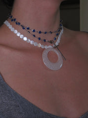 PROD 2PC Set Vesper & Halo Layered Necklace Set