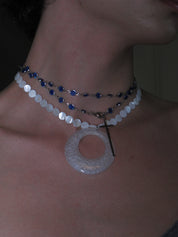 PROD 2PC Set Vesper & Halo Layered Necklace Set