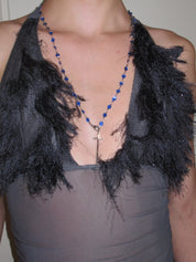 PROD 3-Way Necklace Vesper Blue Beaded Cross Necklace