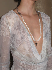 PROD 5-Way Necklace Alba Ring Chain Cross Drop Necklace