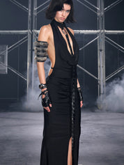 PROD Anouk Halter Heck Ruched Maxi Dress