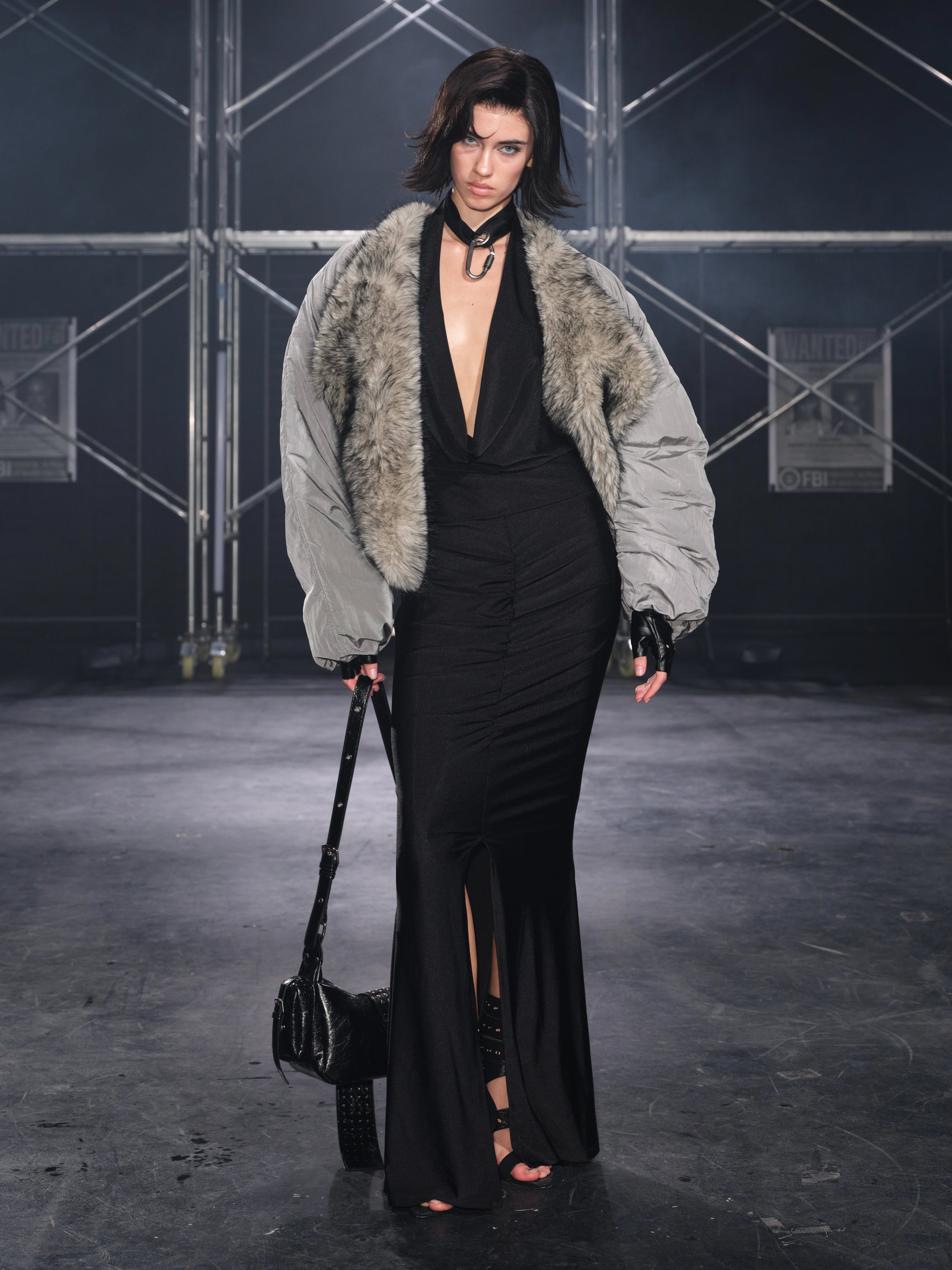 PROD Anouk Halter Neck Ruched Maxi Dress