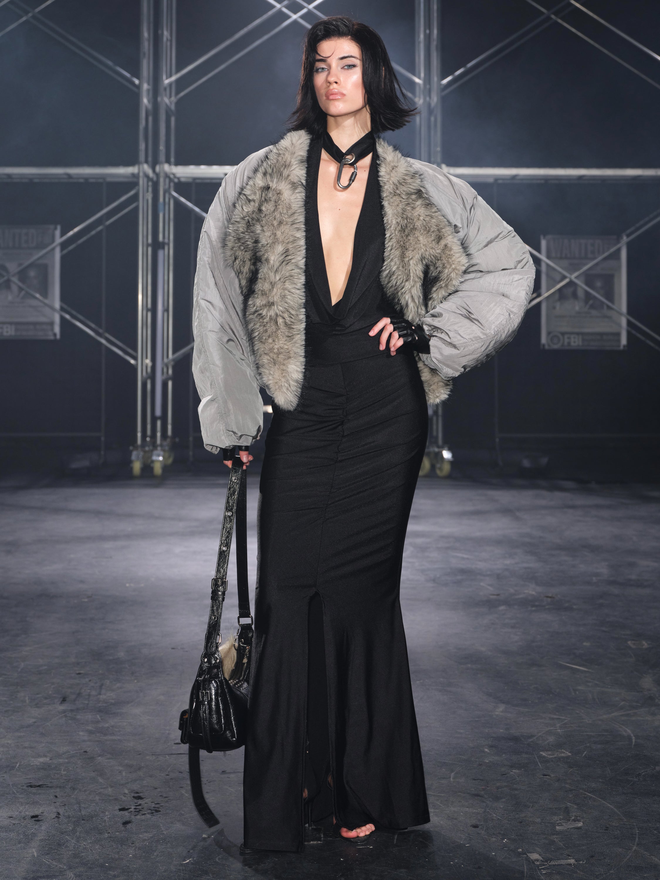 PROD Anouk Halter Neck Ruched Maxi Dress