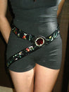 PROD Apparel & Accessories Black Cowboy Rose Flower Belt