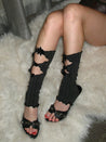 PROD Apparel & Accessories Black Y2K Chic Cutout Leg Warmer